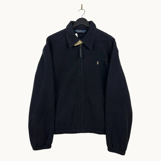 Vintage Polo Ralph Lauren Fleece Material Full Zip Black Jacket