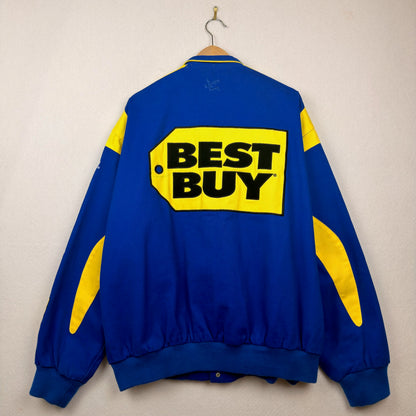 Vintage Chase Nascar Best Buy Button Down Racing Jacket