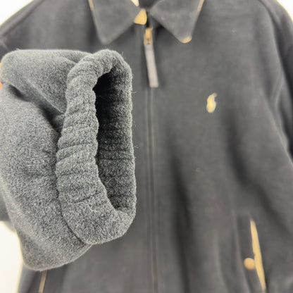 Vintage Polo Ralph Lauren Fleece Material Full Zip Black Jacket