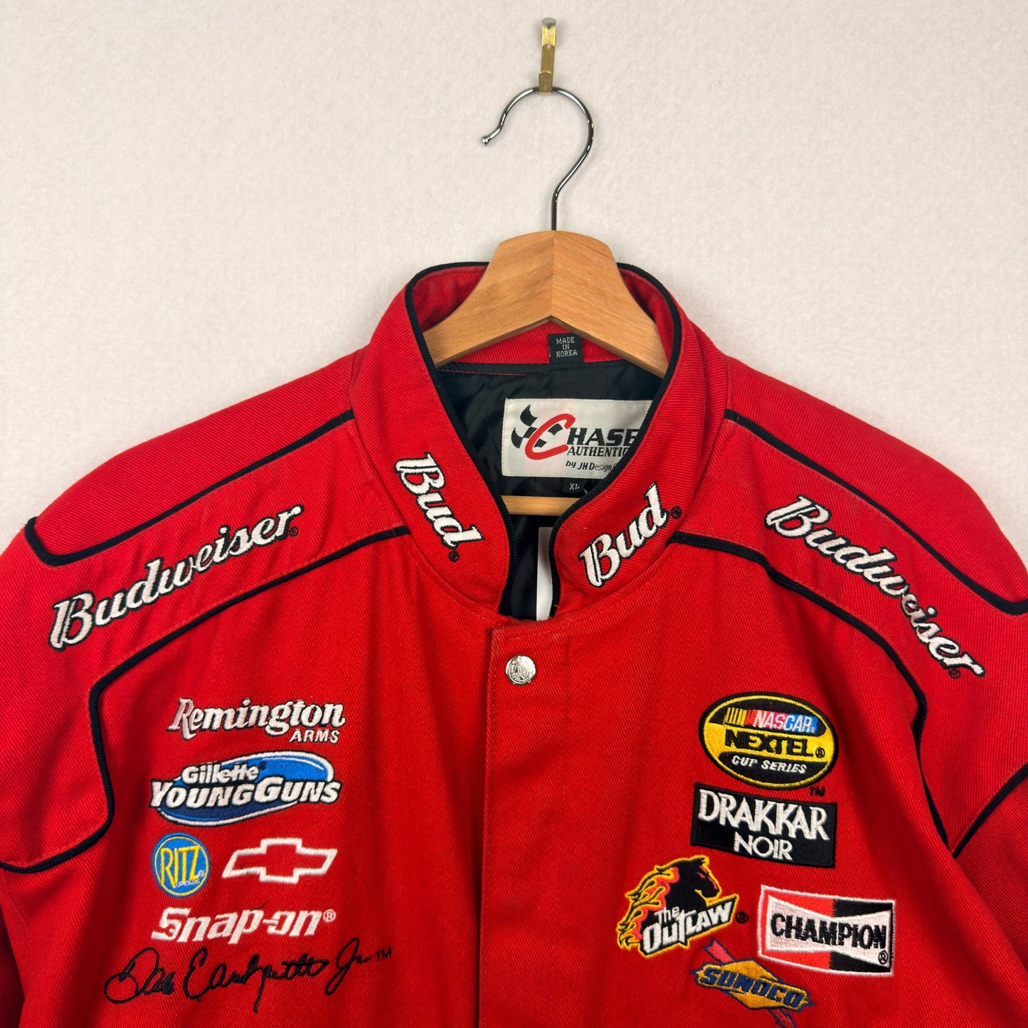 Vintage Chase Authentics BUD King of Beers Dale Earnhardt Jr. Racing Jacket