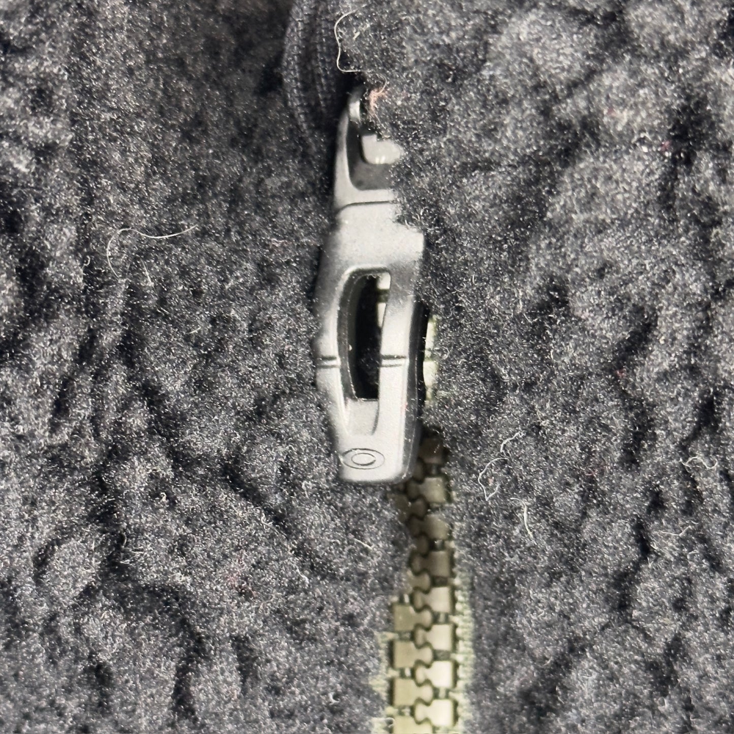 Oakley Green Lined Sherpa Fleece Full Zip Black Jacket