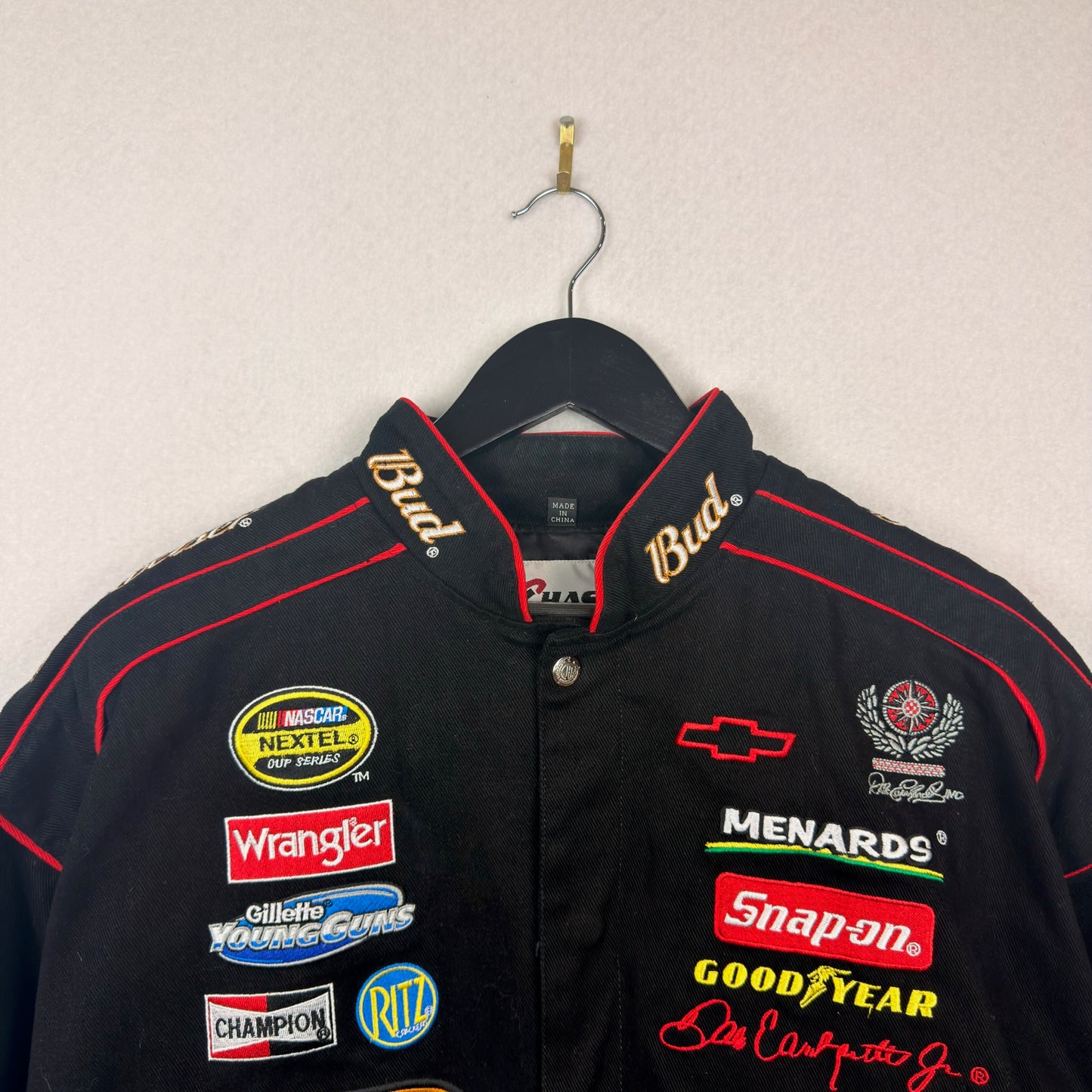 Vintage Chase Authentics by JH Budweiser BUD King of Beers Dale Jr. Racing Jacket