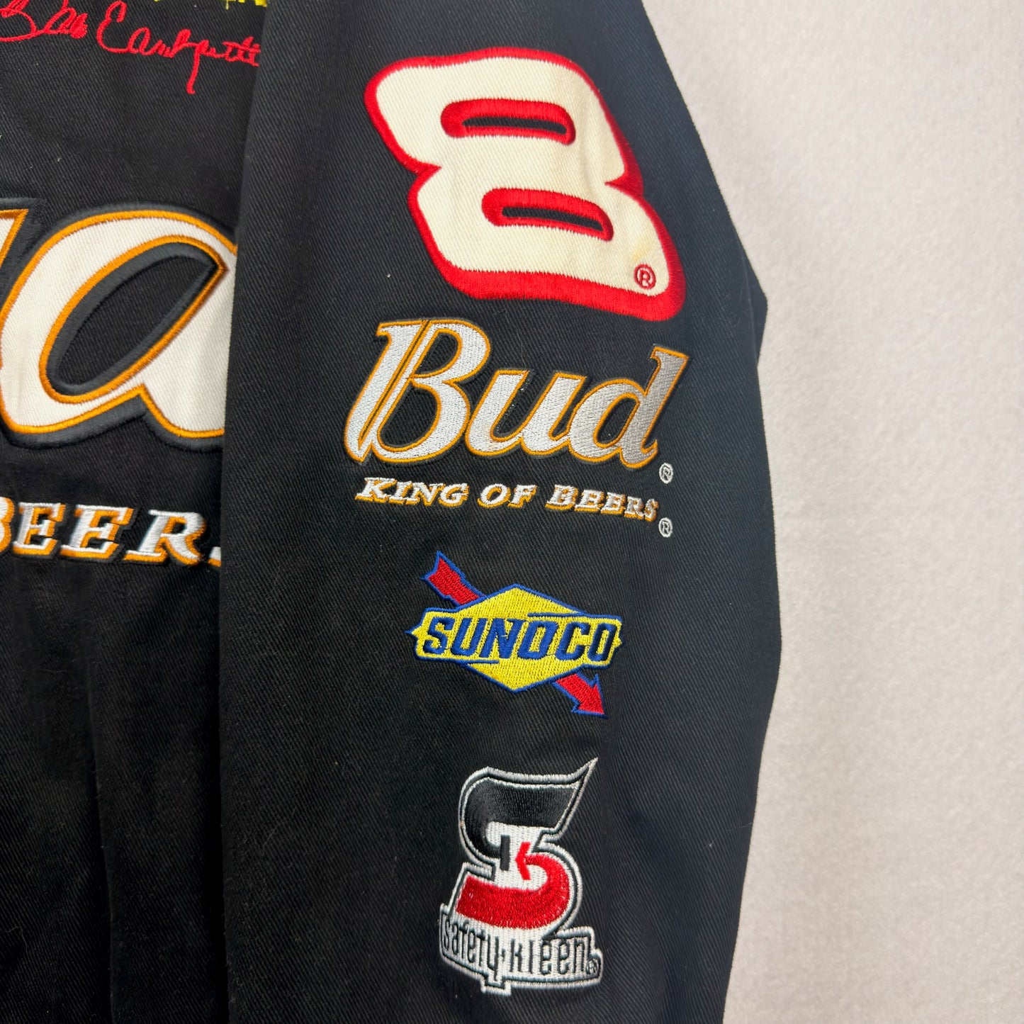 Vintage Chase Authentics by JH Budweiser BUD King of Beers Dale Jr. Racing Jacket