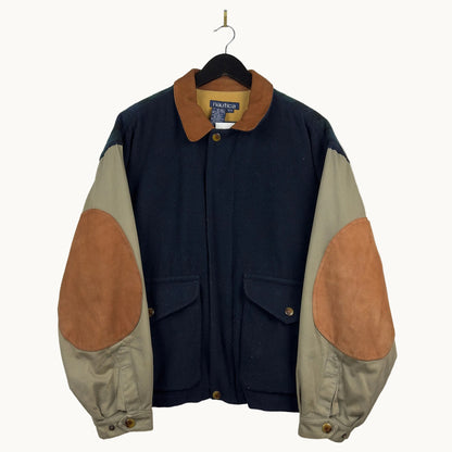 Vintage Nautica Fleece Insulated Button Down Jacket