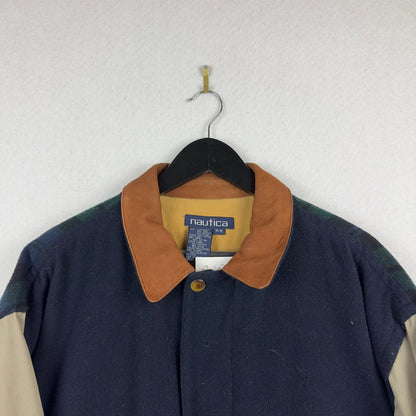 Vintage Nautica Fleece Insulated Button Down Jacket