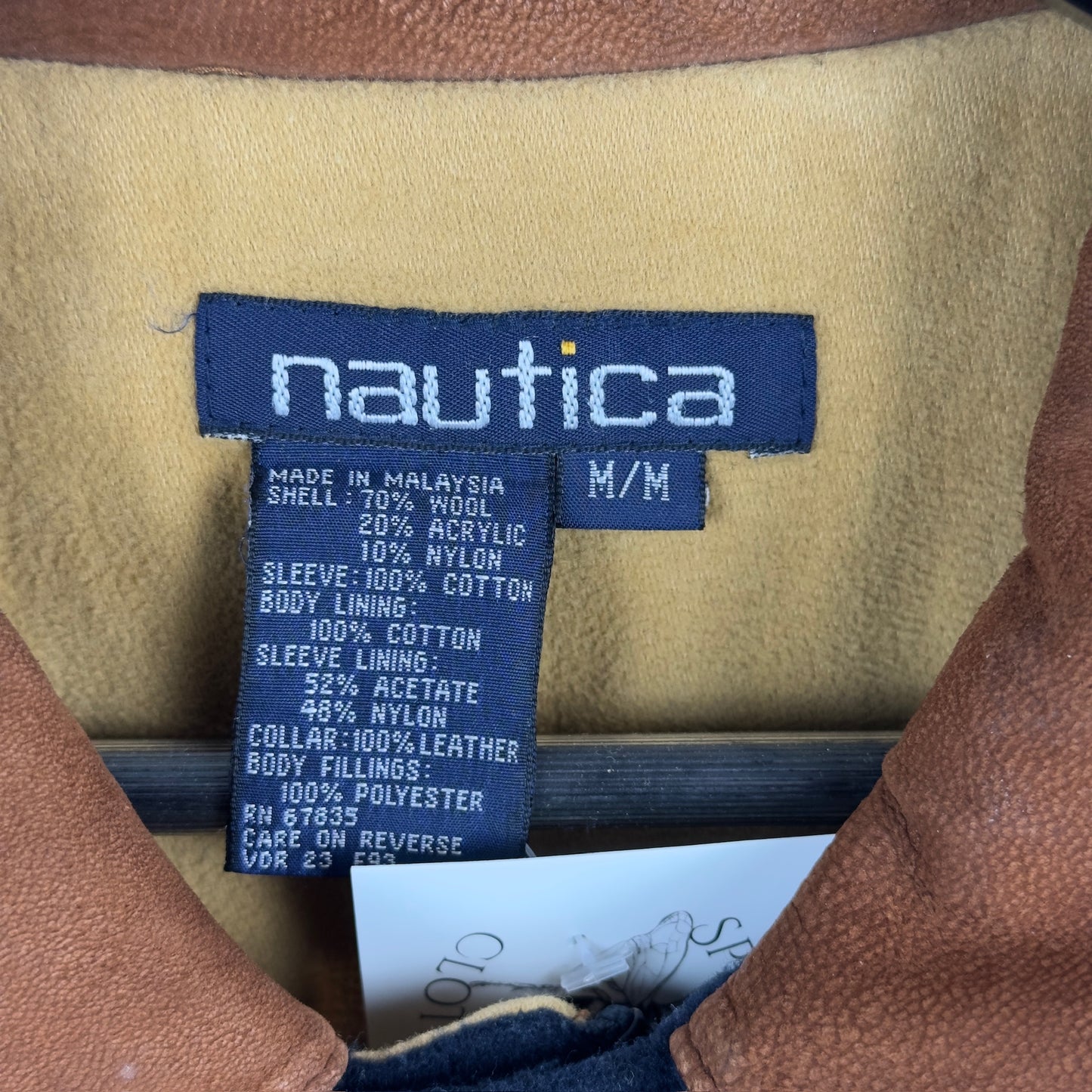 Vintage Nautica Fleece Insulated Button Down Jacket