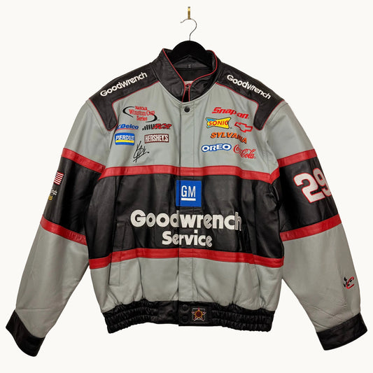Vintage Chase Nascar Kevin Harvik GM Goodwrench Service Leather Racing Jacket