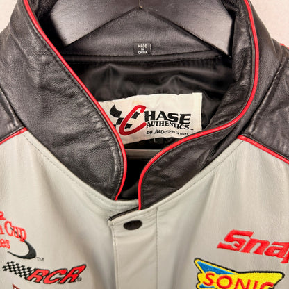 Vintage Chase Nascar Kevin Harvik GM Goodwrench Service Leather Racing Jacket