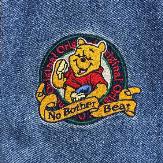Vintage Disney Store Winnie the Pooh Denim Varsity Jacket