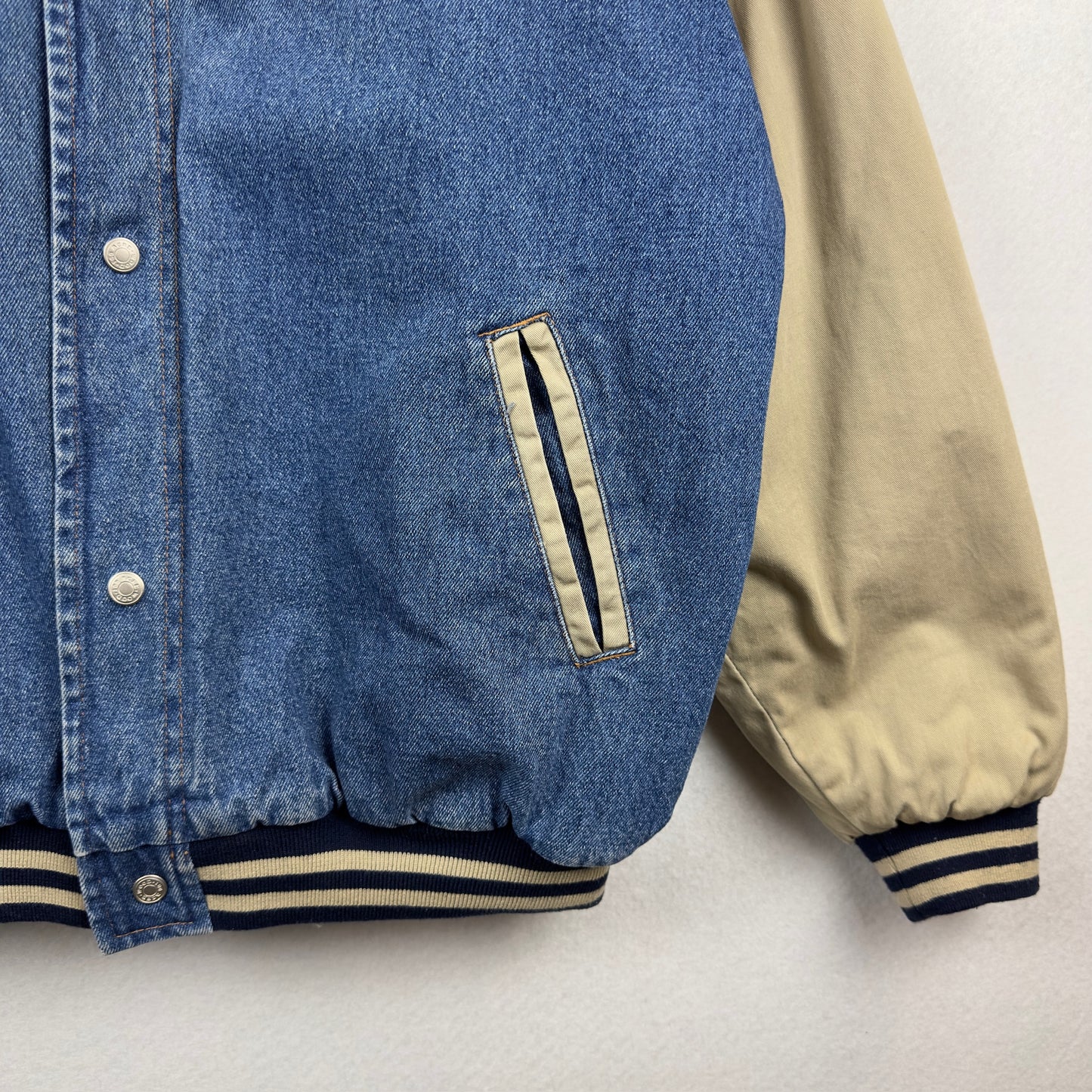 Vintage Disney Store Winnie the Pooh Denim Varsity Jacket