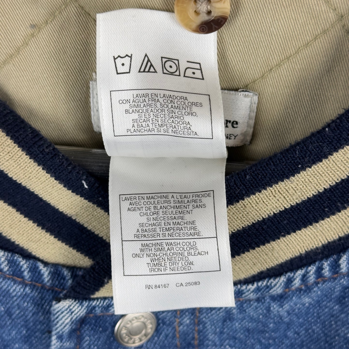 Vintage Disney Store Winnie the Pooh Denim Varsity Jacket