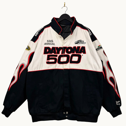 Chase Daytona 500 55th Runnings Flames Pattern Nascar Racing Jacket