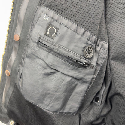 Open Road Skull Wrap Around Pattern Genuine Leather Biker Jacket