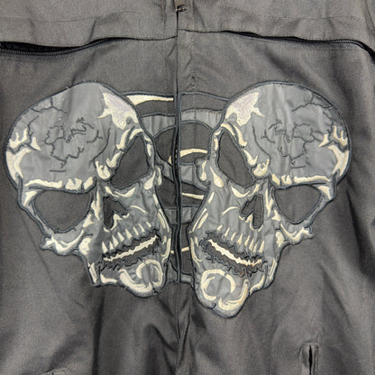 Vintage Skull Embroidered Biker Style Jacket