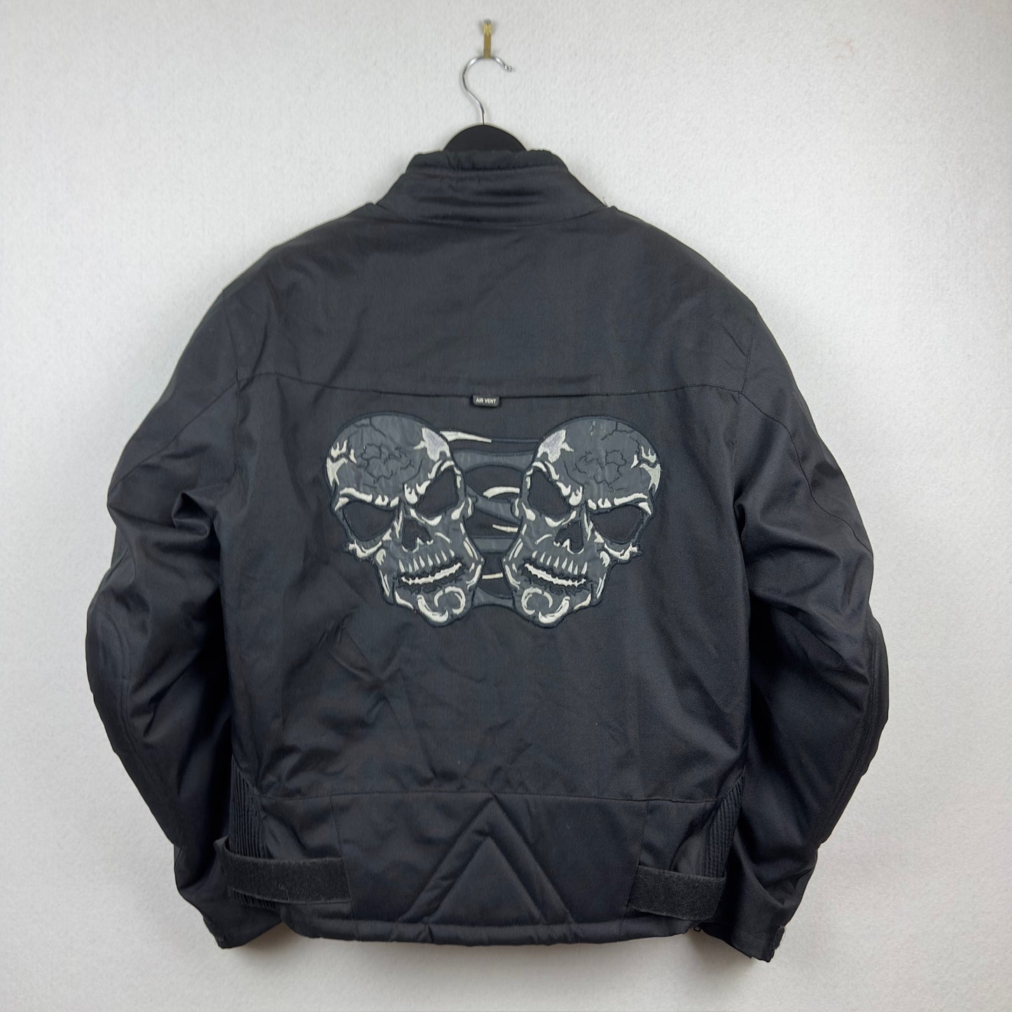 Vintage Skull Embroidered Biker Style Jacket