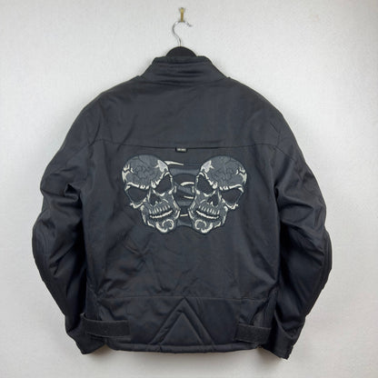 Vintage Skull Embroidered Biker Style Jacket