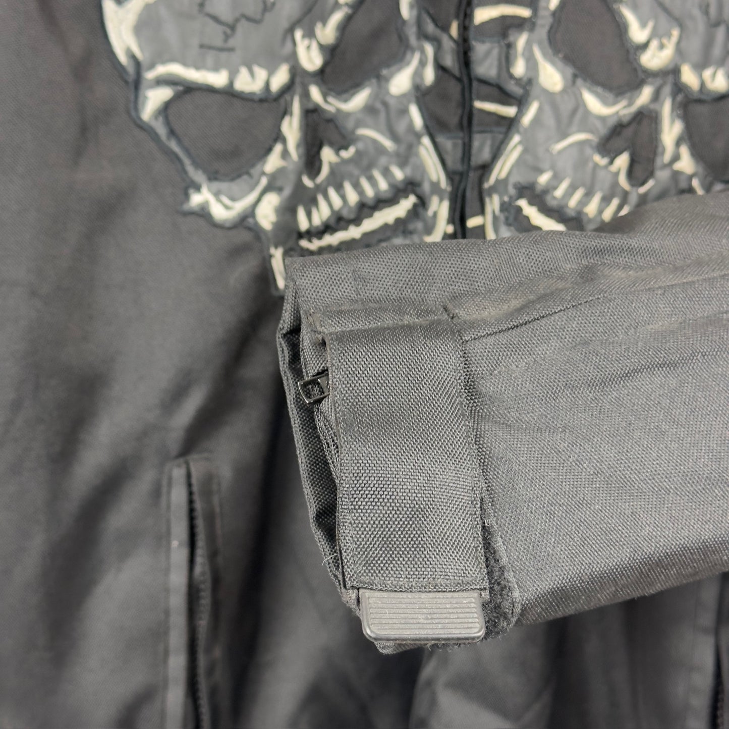 Vintage Skull Embroidered Biker Style Jacket