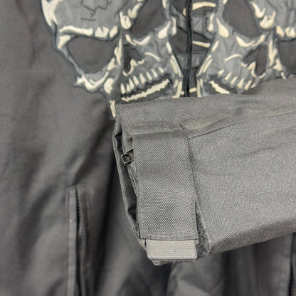 Vintage Skull Embroidered Biker Style Jacket