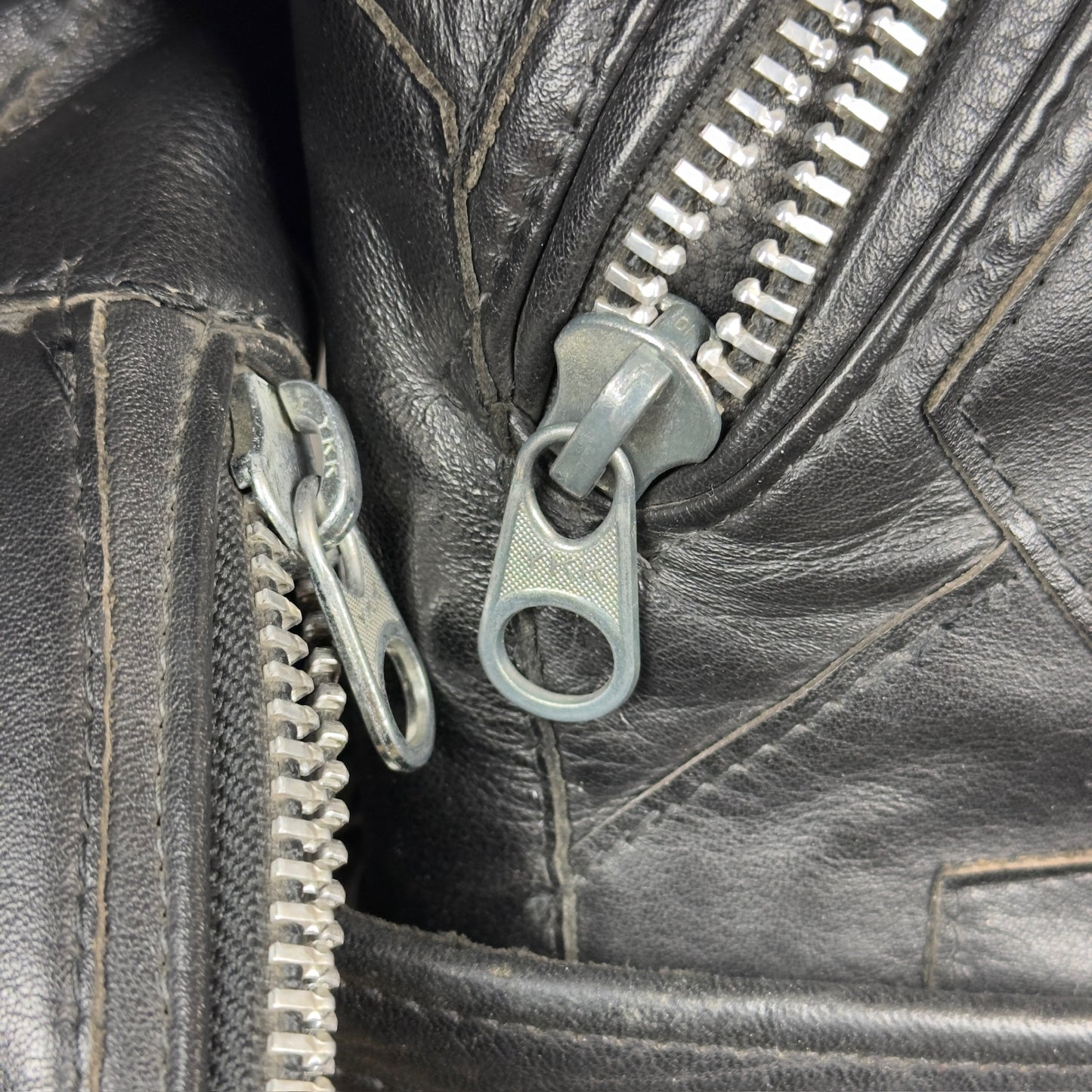 Vintage Eagle Suede Patchwork Genuine Leather Biker Jacket