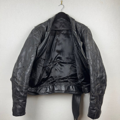 Vintage Eagle Suede Patchwork Genuine Leather Biker Jacket