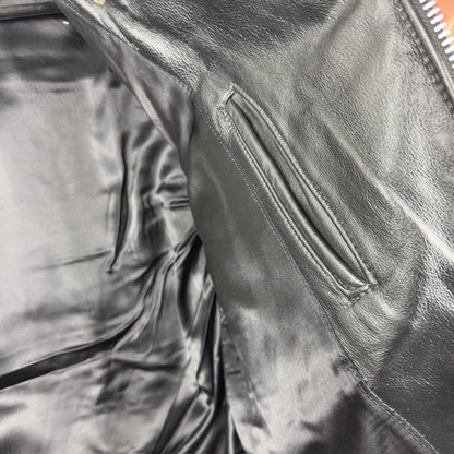 Vintage Eagle Suede Patchwork Genuine Leather Biker Jacket