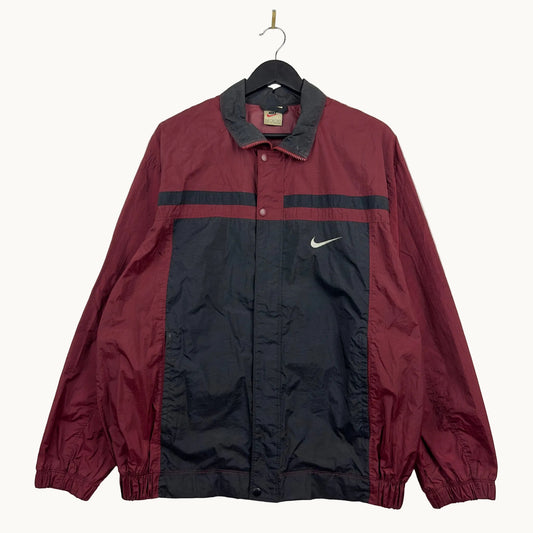 Vintage Nike White Tag Burgundy Black Full Zip Windbreaker Jacket
