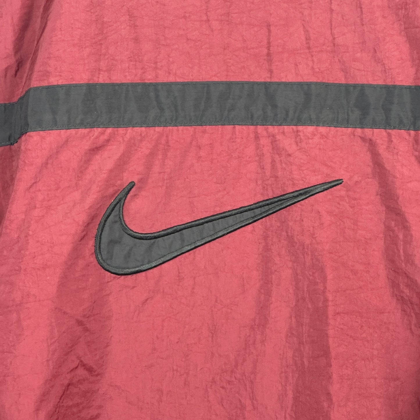 Vintage Nike White Tag Burgundy Black Full Zip Windbreaker Jacket
