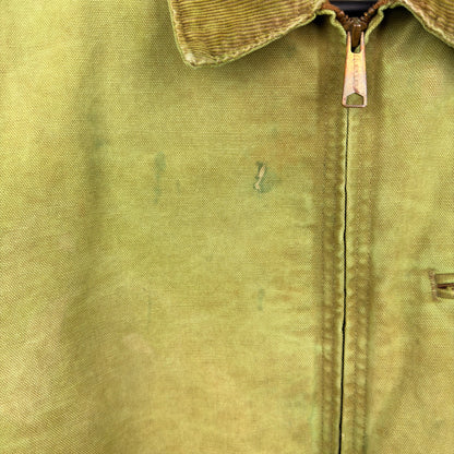 Vintage 80's Carhartt Detroit Dyed Green Distressed Jacket