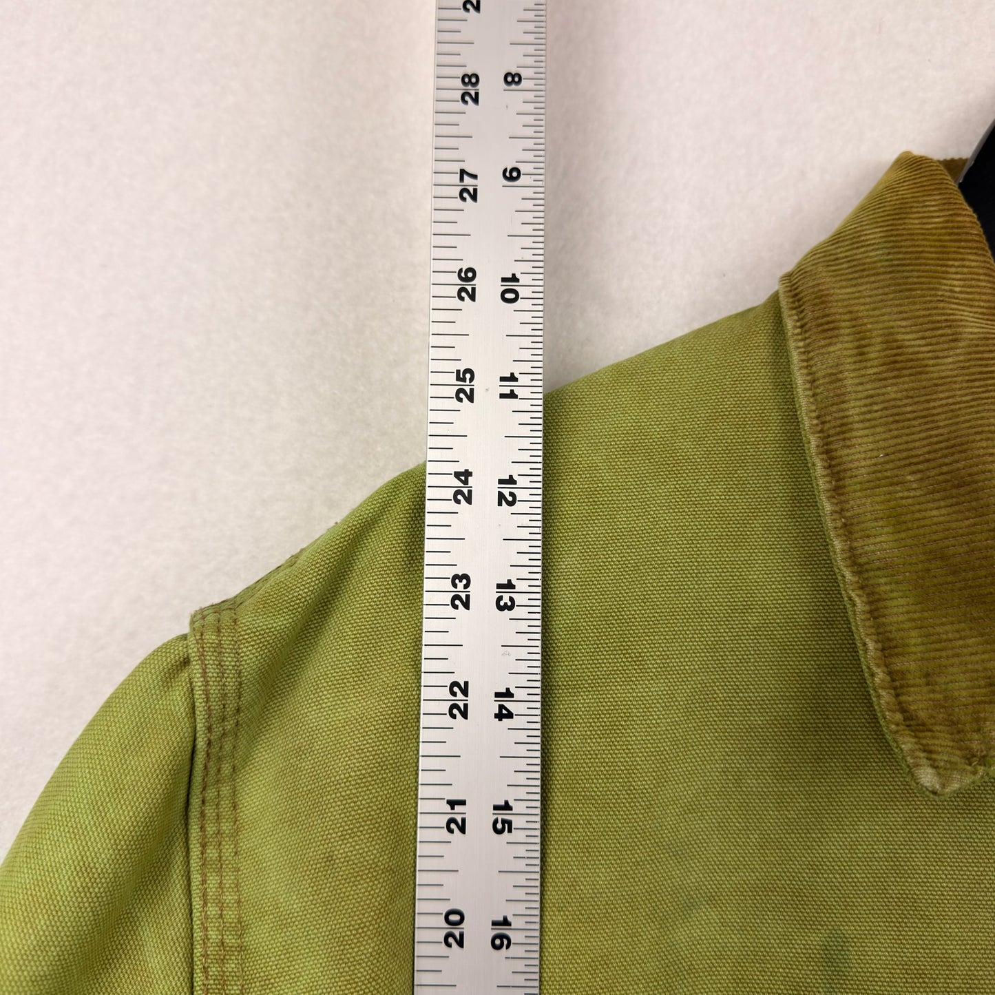 Vintage 80's Carhartt Detroit Dyed Green Distressed Jacket