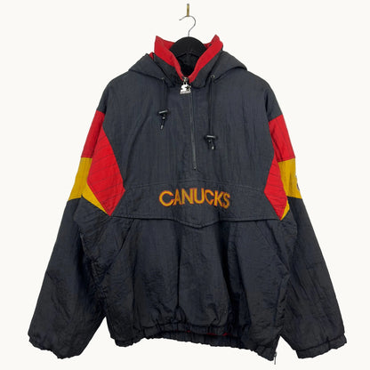 Vintage Starter Vancouver Canucks Quarterzip Heavy Insulated Jacket