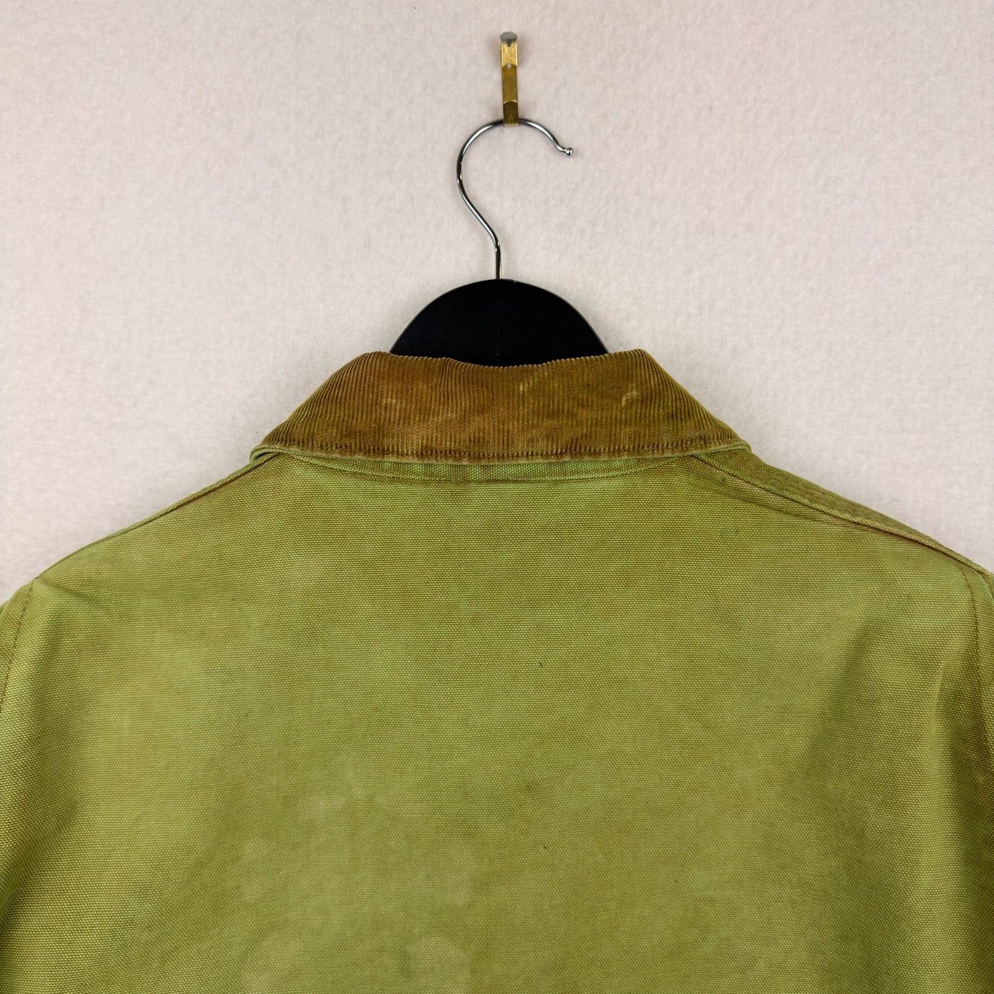 Vintage 80's Carhartt Detroit Dyed Green Distressed Jacket