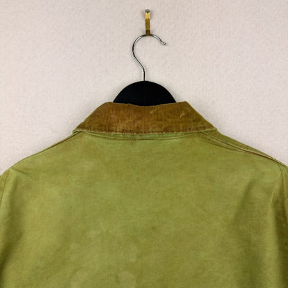 Vintage 80's Carhartt Detroit Dyed Green Distressed Jacket