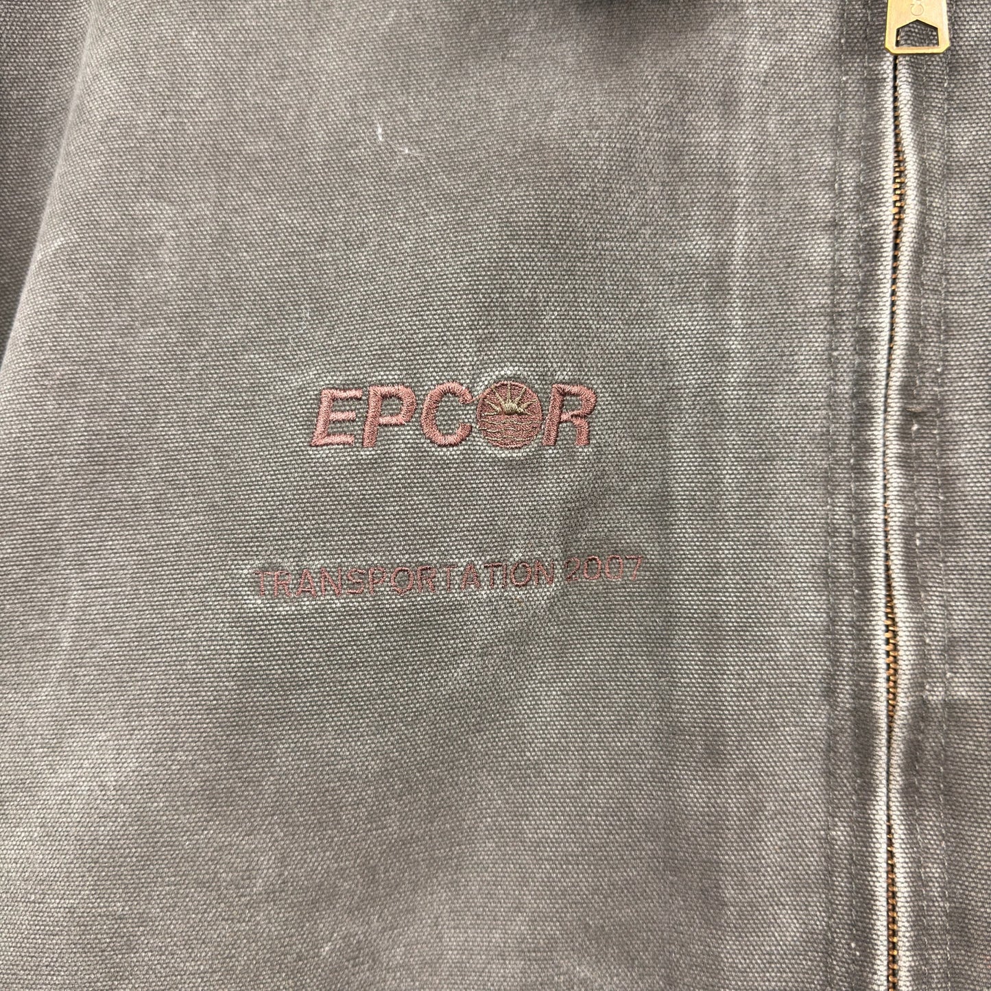 Vintage Carhartt Detroit J97 Moss Epcor Embroidered Blanket Lined Jacket
