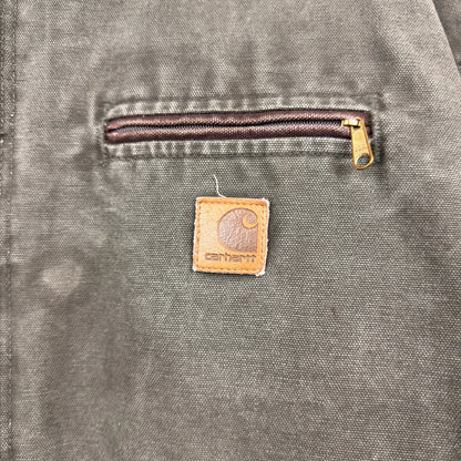 Vintage Carhartt Detroit J97 Moss Epcor Embroidered Blanket Lined Jacket