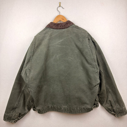 Vintage Carhartt Detroit J97 Moss Epcor Embroidered Blanket Lined Jacket