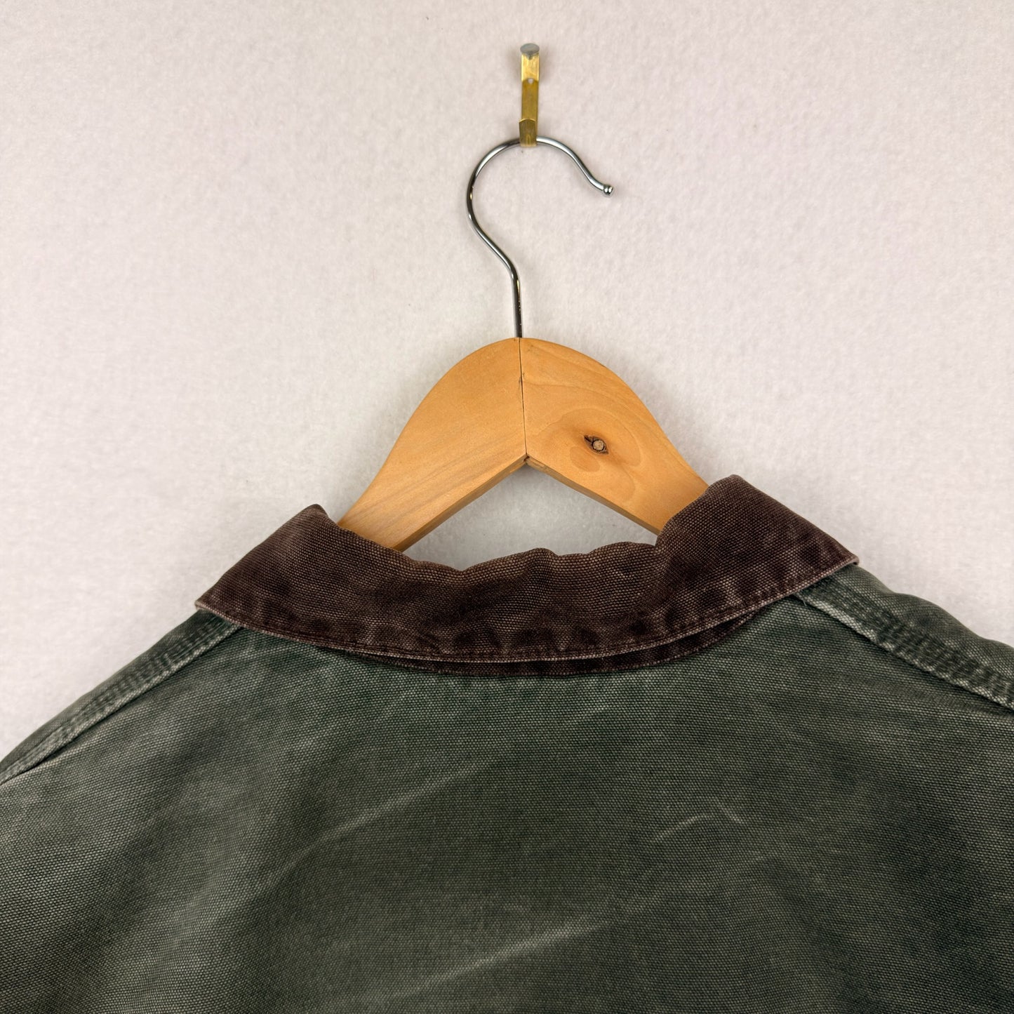 Vintage Carhartt Detroit J97 Moss Epcor Embroidered Blanket Lined Jacket