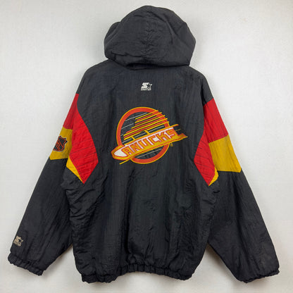Vintage Starter Vancouver Canucks Quarterzip Heavy Insulated Jacket