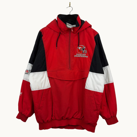 Vintage CFL Calgary Stampeders Quarter Zip Jacket