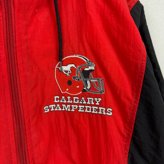 Vintage CFL Calgary Stampeders Quarter Zip Jacket