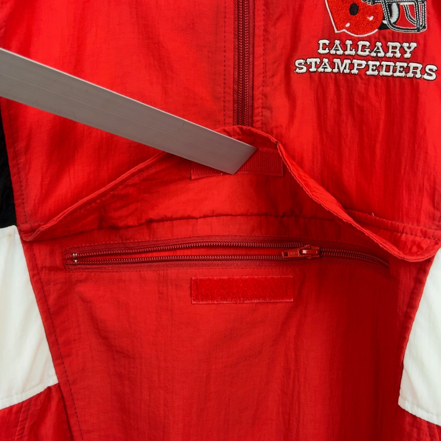 Vintage CFL Calgary Stampeders Quarter Zip Jacket
