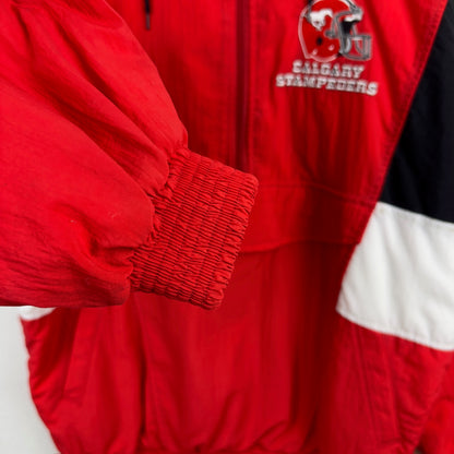 Vintage CFL Calgary Stampeders Quarter Zip Jacket