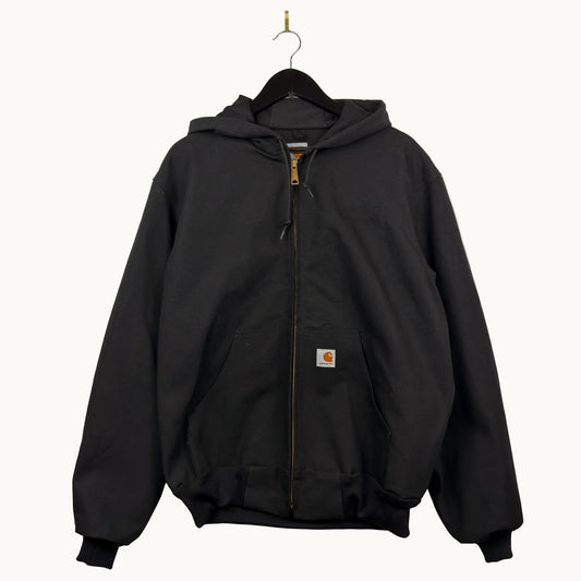 Carhartt Active Style J131 Black Hooded Full Zip Jacket