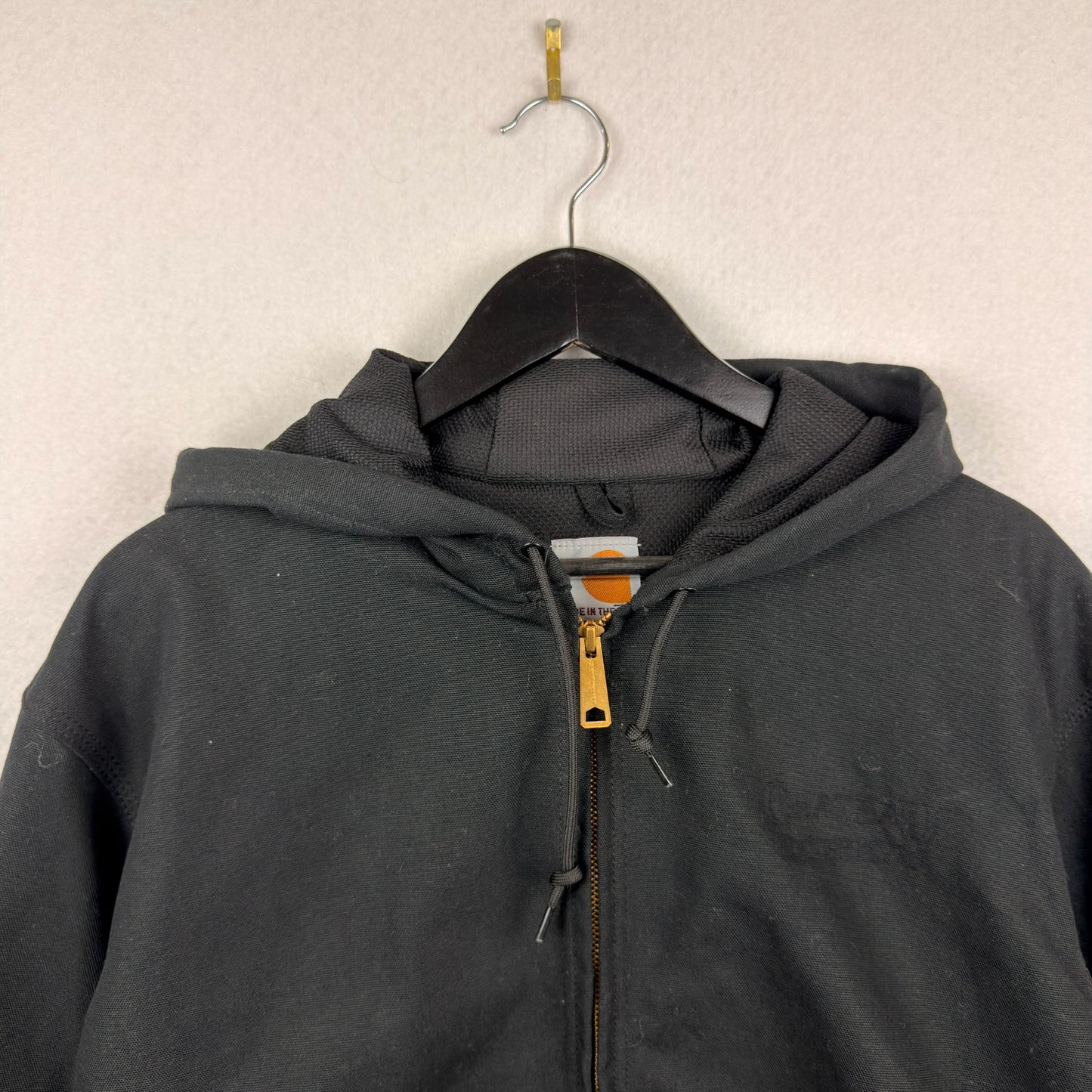 Carhartt Active Style J131 Black Hooded Full Zip Jacket