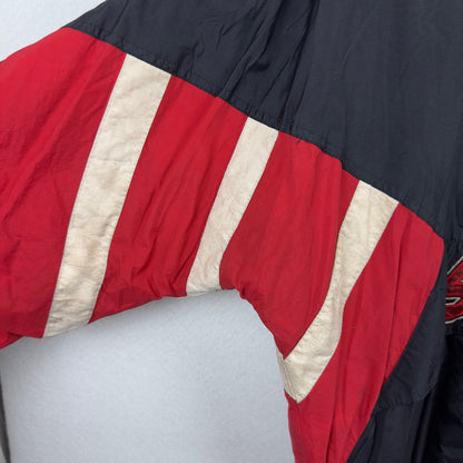 Vintage Starter Chicago Bulls Quarter Zip Hooded Insulated Jacket