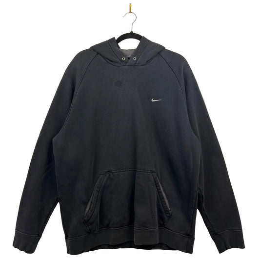 Y2K Nike Orange Tag Black Pullover Basic Hoodie