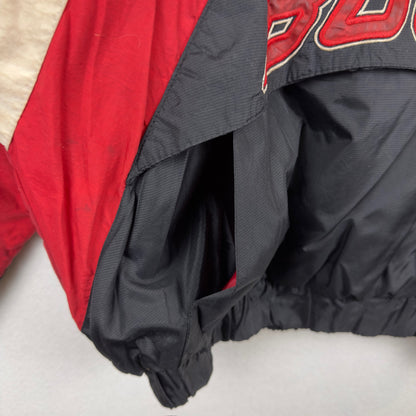 Vintage Starter Chicago Bulls Quarter Zip Hooded Insulated Jacket
