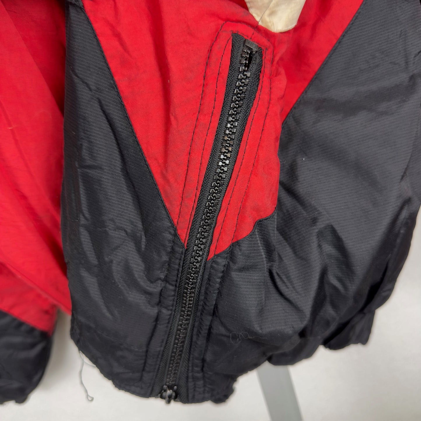 Vintage Starter Chicago Bulls Quarter Zip Hooded Insulated Jacket