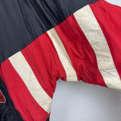 Vintage Starter Chicago Bulls Quarter Zip Hooded Insulated Jacket