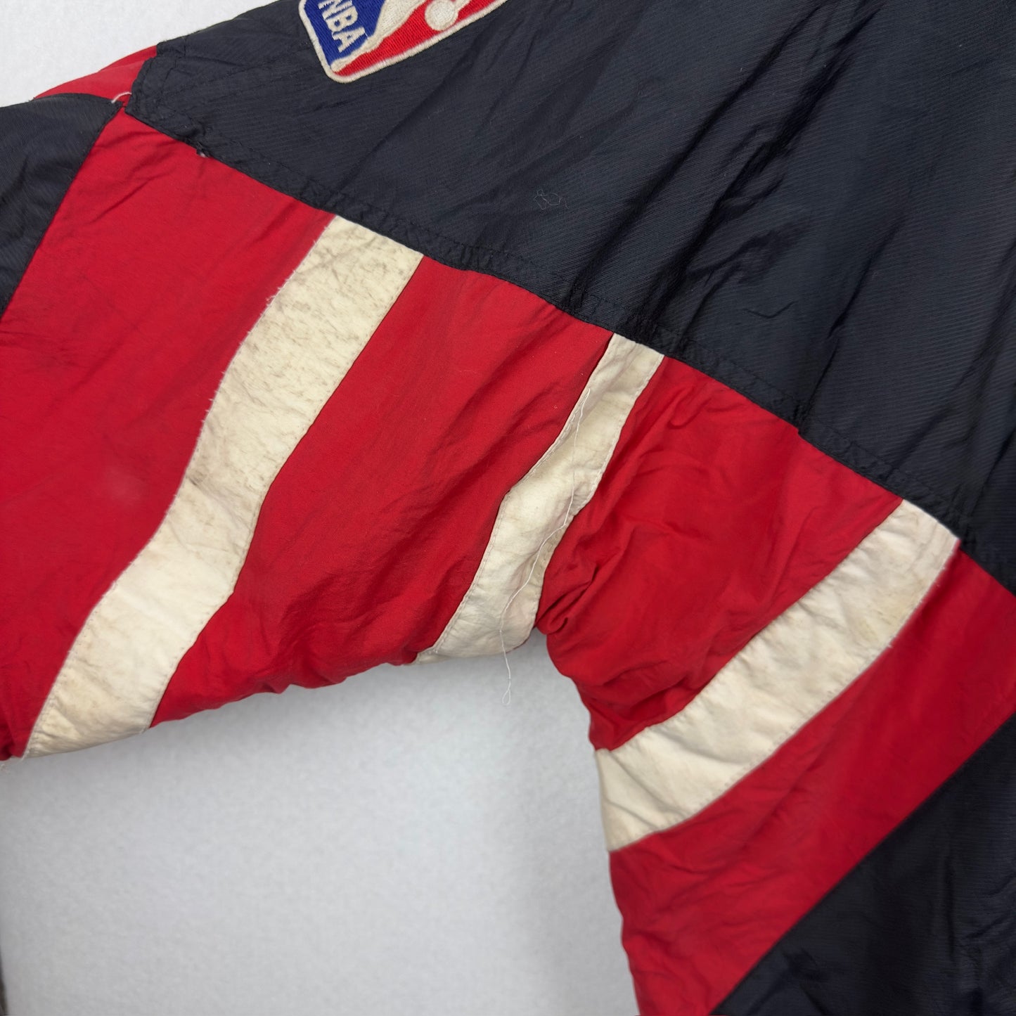 Vintage Starter Chicago Bulls Quarter Zip Hooded Insulated Jacket