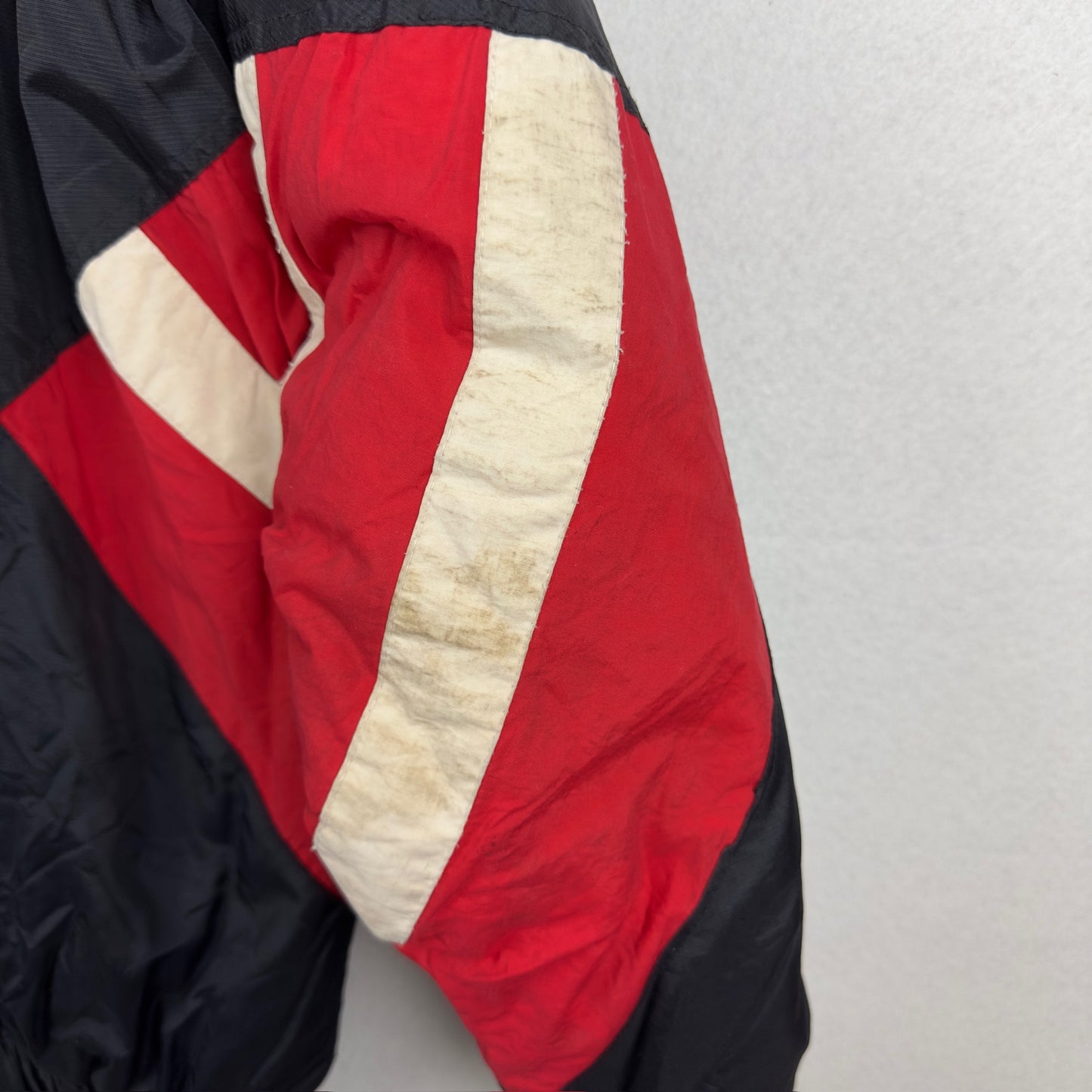 Vintage Starter Chicago Bulls Quarter Zip Hooded Insulated Jacket